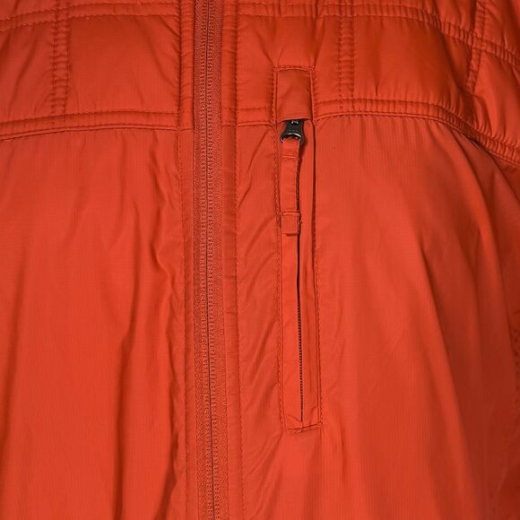 L.L. Bean Men's Puffer Jacket Orange Zip Outdoor Hiking Insulated Windbreaker M - Picture 5 of 12
